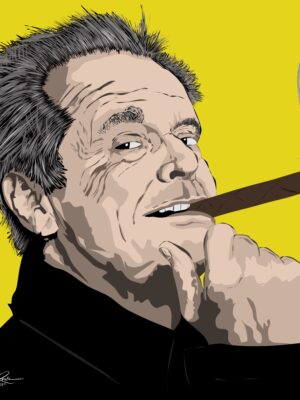 JACK NICHOLSON SMOKING A CIGAR
